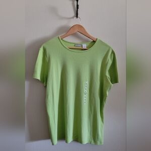 Field Gear Sturdy Basic Cotton Short Sleeved Tshirt, Women's XL, Mossy Green